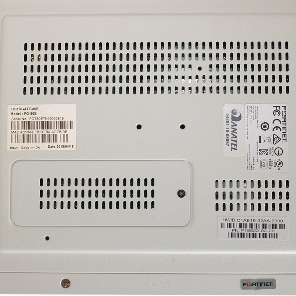 Fortinet Fortigate 80E FG-80E Network Security Firewall w/ Rack Mountable kit