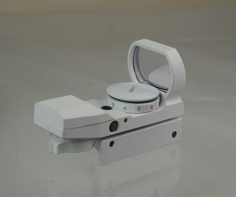 New Reflex Red and Green Adjustable Dot Sight Anodized White Coated Finish