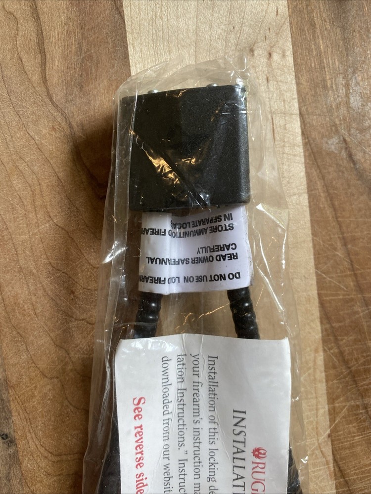 Ruger Black Cable Gun Lock W/ Instructions & 2 Keys ~NEW