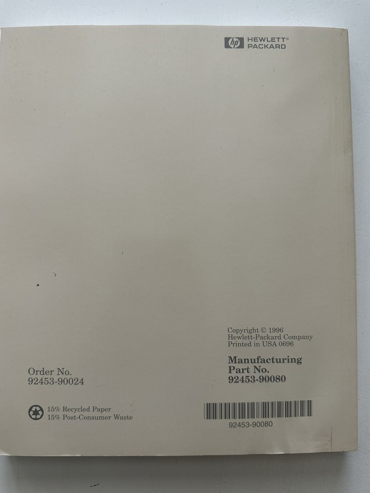 HP Fortran 90 Programmer's Reference Series 700/800 Computers B3908-90001