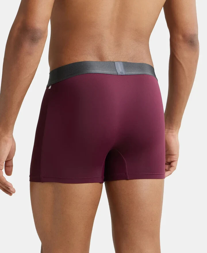 Jocky Men Tactel Microfiber Elastane Stretch solid Trunk with Moisture move IC28