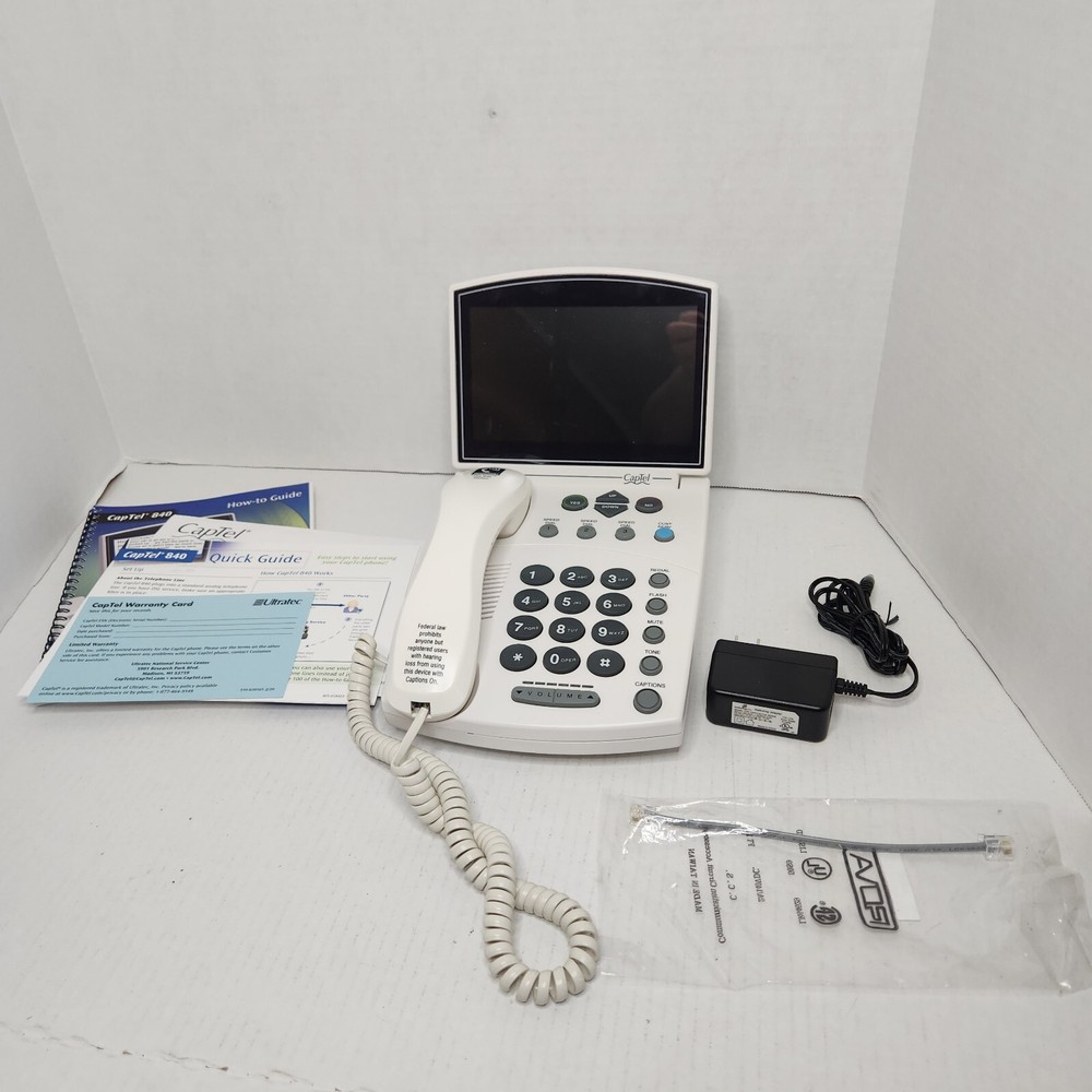 Ultratec CapTel 840 Telephone Extra Large Captioning Screen TESTED