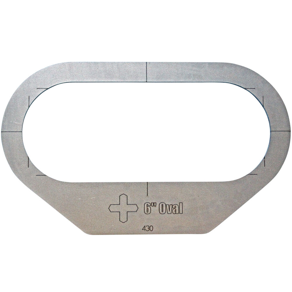 Plasma Stencil - 6" Oval Trailer Light Cutter Guide -  Stop/Turn/Tail