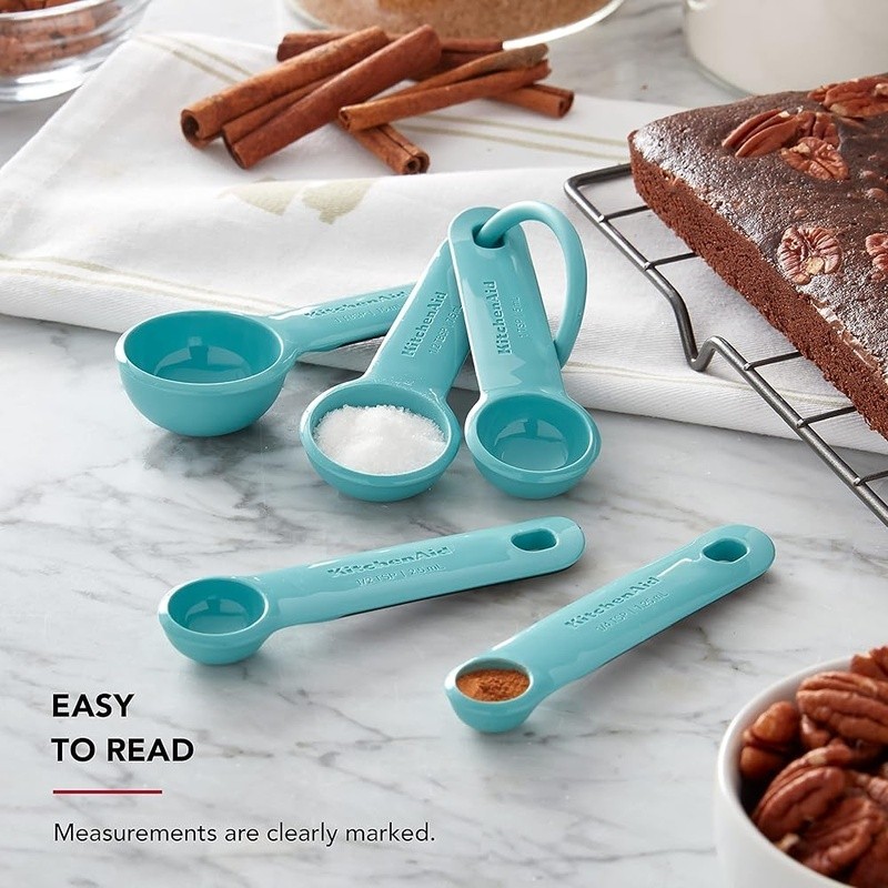 Five Piece Measuring Spoon Set Accurate Measurement Easy Storage Dishwasher Safe