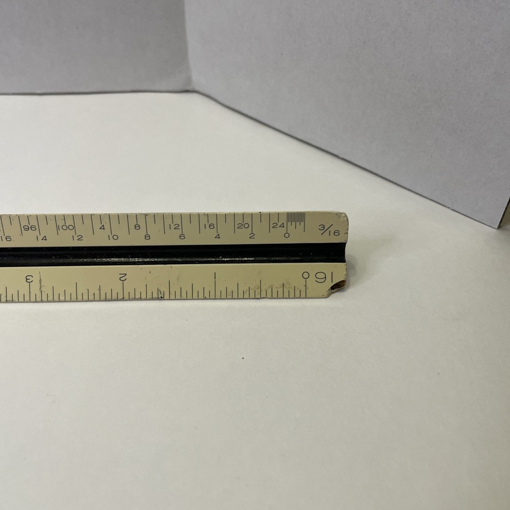 Vintage Pickett 234A Triangular Scale Ruler Used Nice!!!