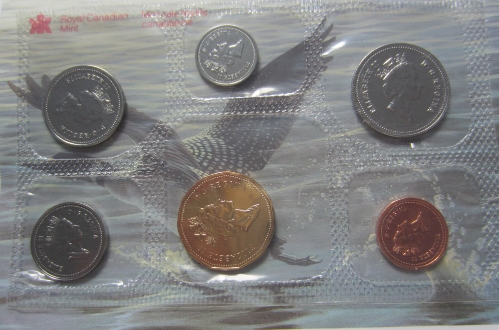 1994 Canada PL Set (6 Coins Cent to $1). MINT UNC.