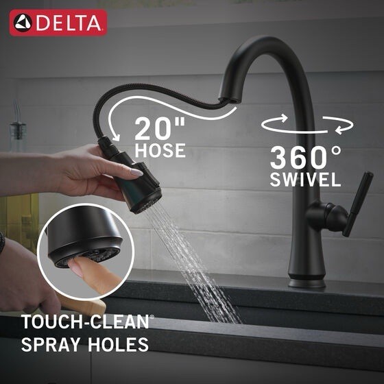 Delta Coranto 9179-BL-DST Single Handle Pull-Down Kitchen Faucet - Matte Black