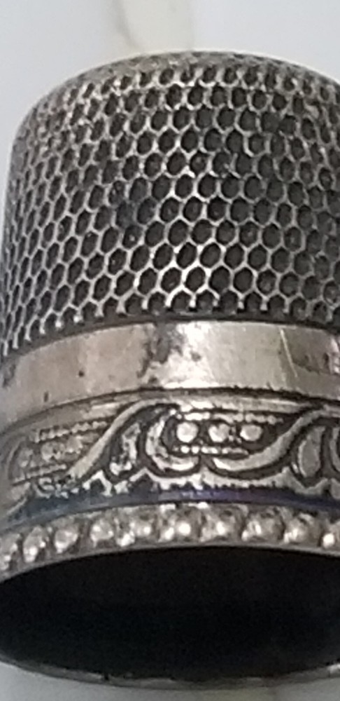 Antique Simons Bros. Sterling Silver Thimble Size 10