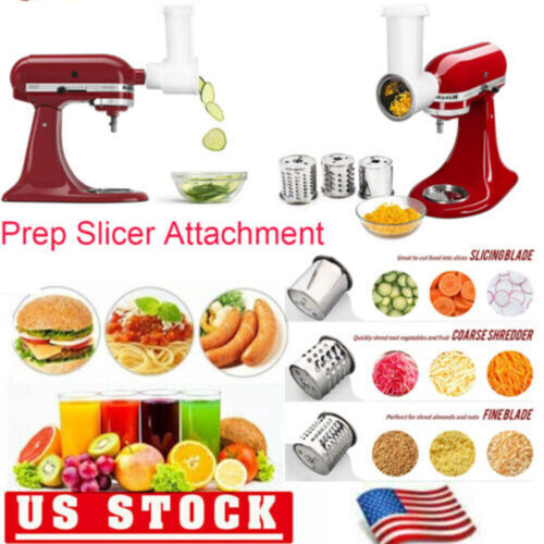 Prep Slicer/Shredder Attachment Kit Set For KitchenAid Stand Mixer Home Plastic