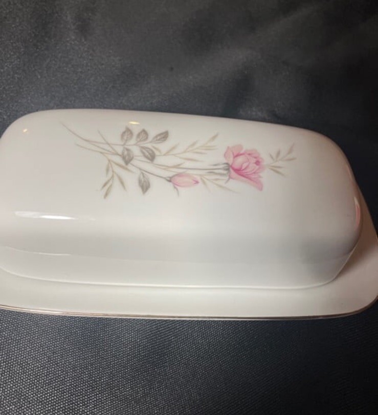 American Rose Butter Dish