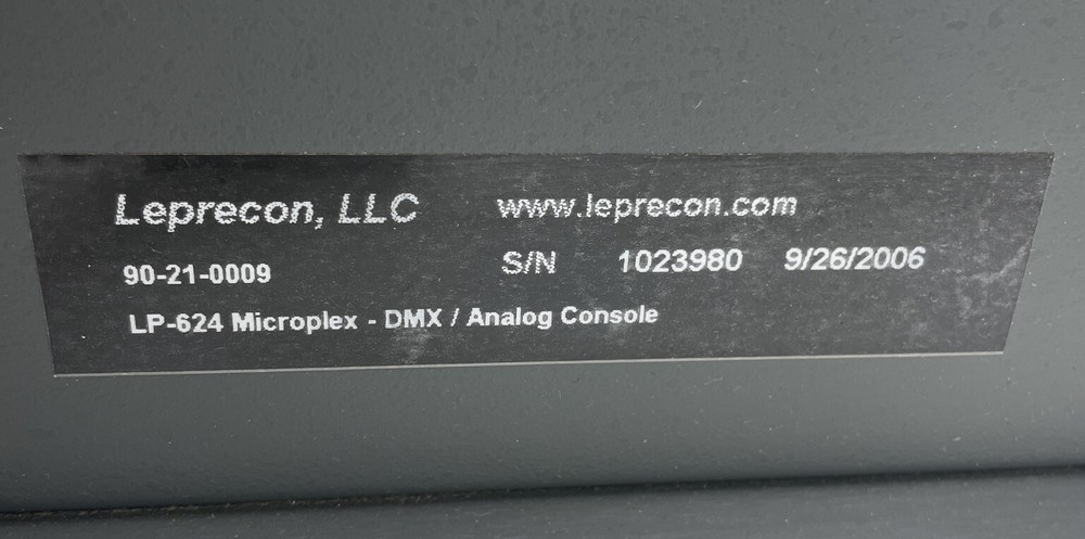 Leprecon LP624 MPX 24Ch Stage Light Controller - UNTESTED - FOR PARTS -AS-IS