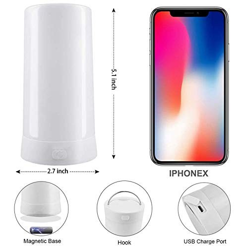 LED Flame Effect Light, Flame Lamp 4 Modes USB Button Control - 2 Pack