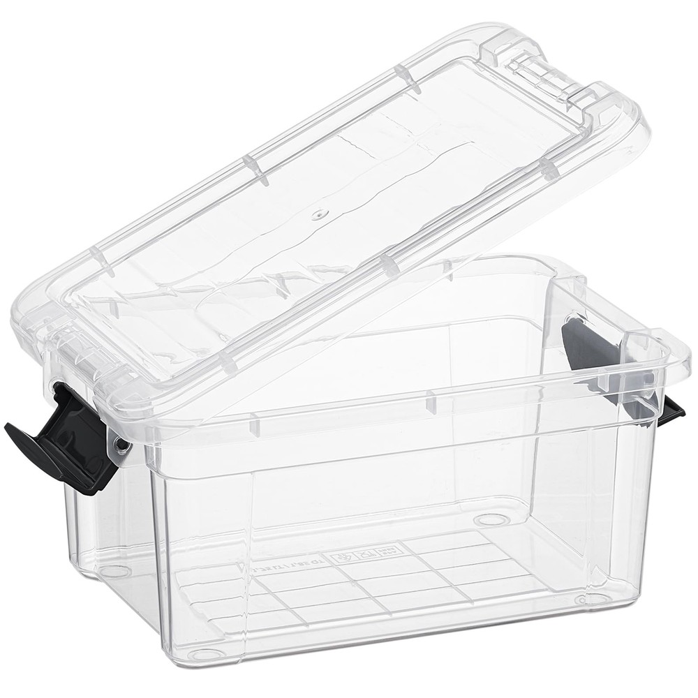 Superio 2 Quart Clear Storage Bin Lightweight Stackable Durable Design