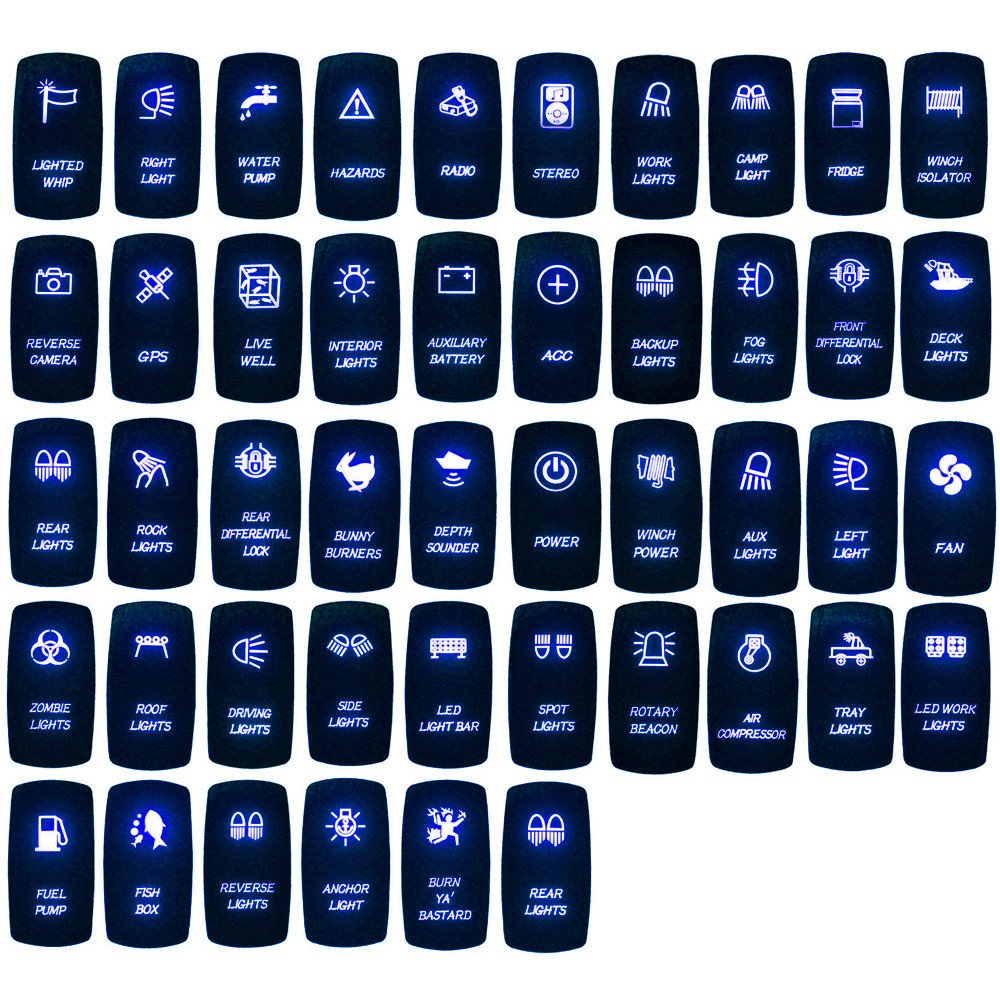 2024 Backlit Light Control Rocker Toggle Switch Button For ARB Carling OFF ROAD