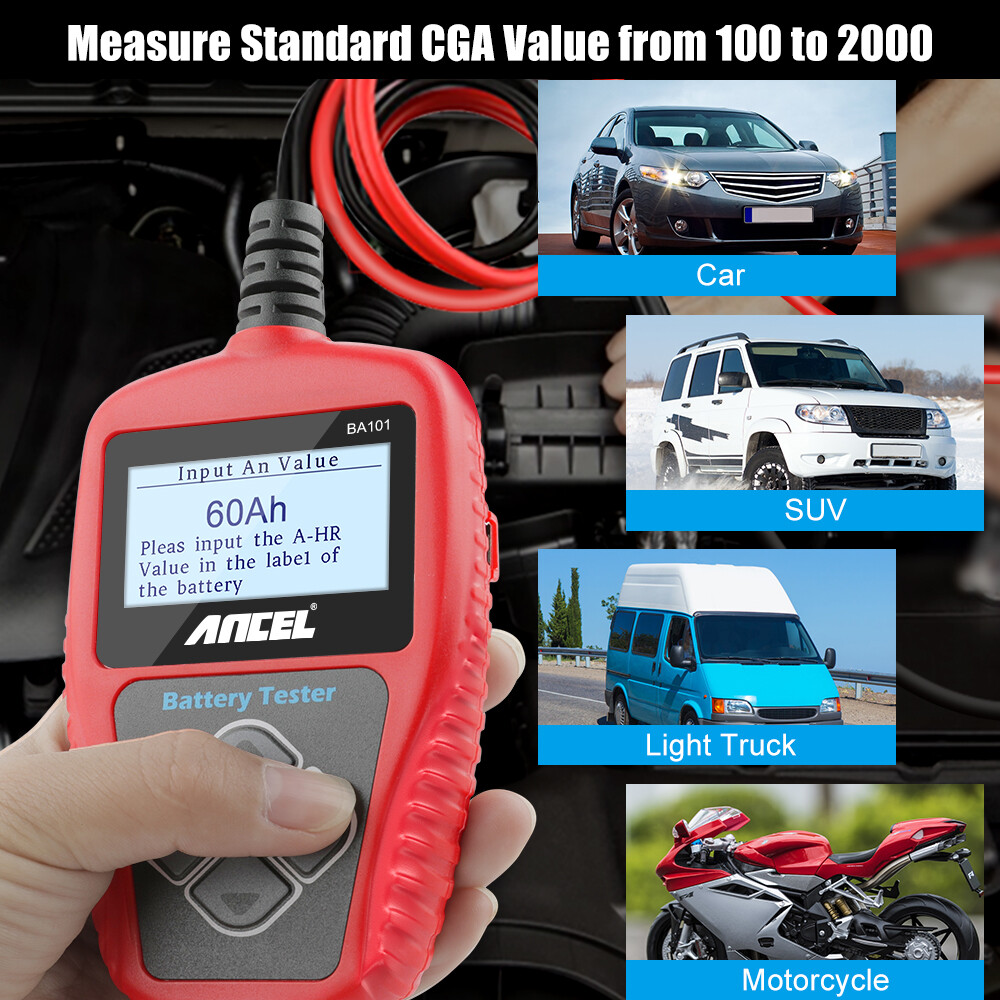 OBD Car Battery Load Tester Charging Cranking System Diagnostic Voltage Analyzer