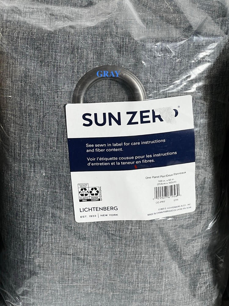 Sun Zero Lichtenberg Blackout Curtains, One Panel Pair / PICK SIZE & COLOR NEW