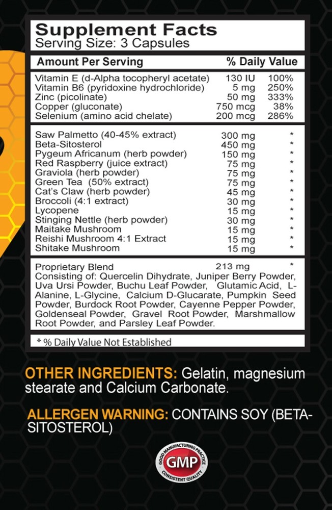 Maitake mushroom - Advanced Prostate Support Complex - Pure virility - 3 Bottles