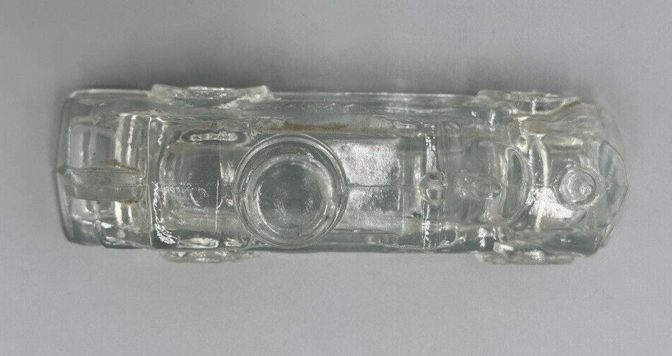 c 1946 FIRE ENGINE Victory Glass CANDY CONTAINER Vintage E&A 213