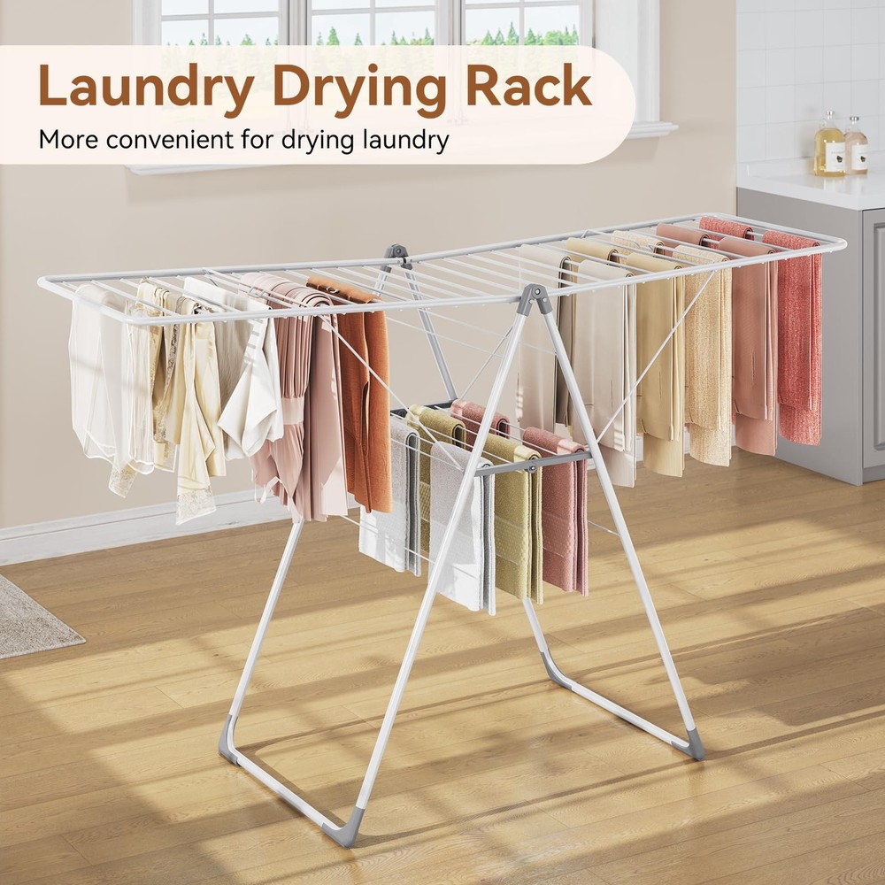 Clothes Drying Rack Foldable Sturdy Metal Laundry Drying Rack