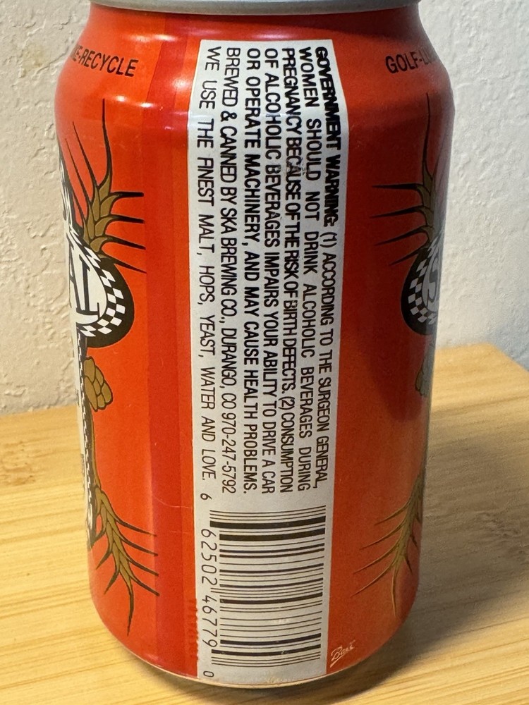 SKA Brewing ESB Special Ale - Empty Beer Can - Bottom Opened - Durango Colorado