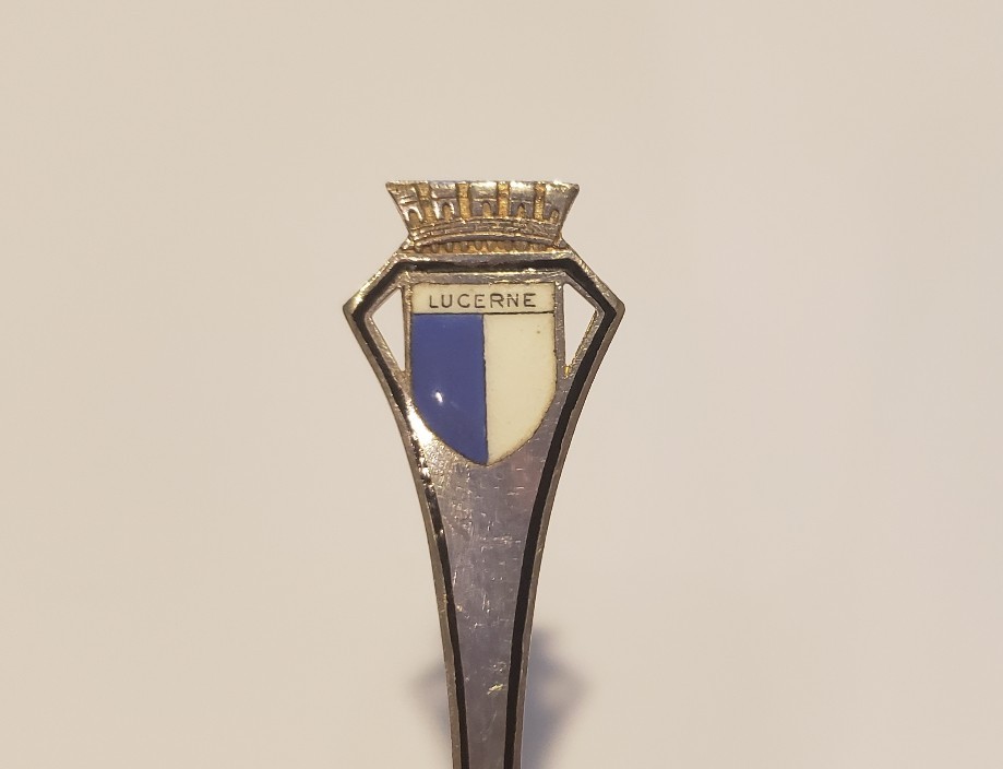 VINTAGE 800 SILVER LUCERNE SOUVENIR SPOON