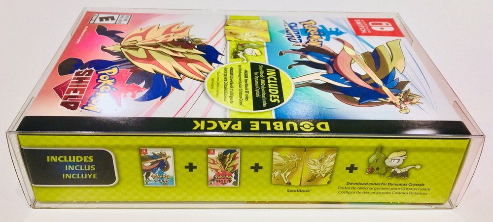 1 Box Protector For Nintendo Switch POKEMON SWORD & SHIELD STEELBOOK EDITION!