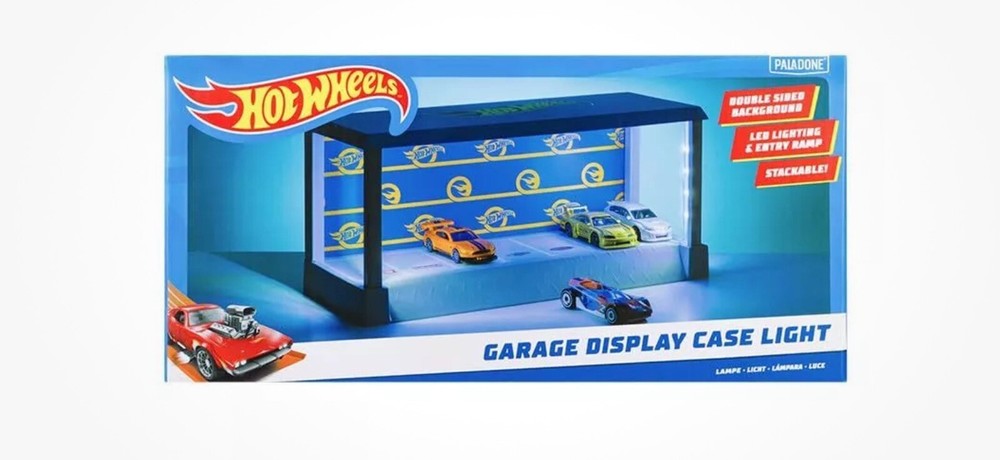 HOT WHEELS LED Lighted Garage Stackable Display Case USB Or Battery Operated New