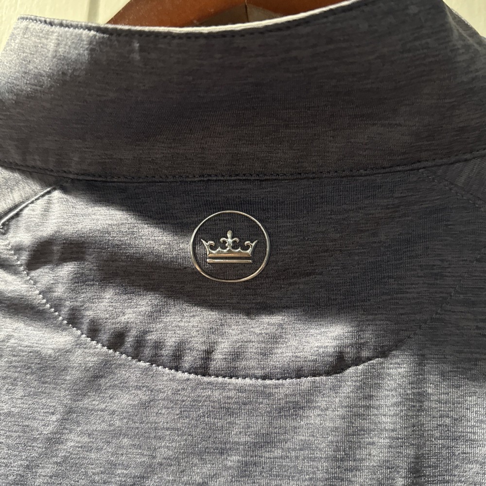 Peter Millar Crown Crafted Galaxy Performance 1/4 Zip Pullover Jacket Sz XL logo