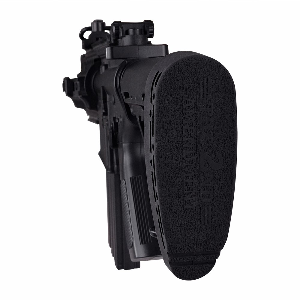 Text ‘THE 2ND AMENDMENT’ Rubber Combat Butt Pad, Recoil Reducing Pad