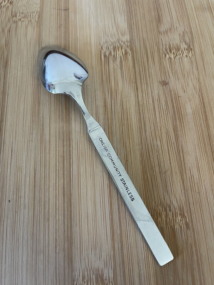 Oneida Community ISABELLA Stainless Black Floral Scroll GRAPEFRUIT SPOON 6"