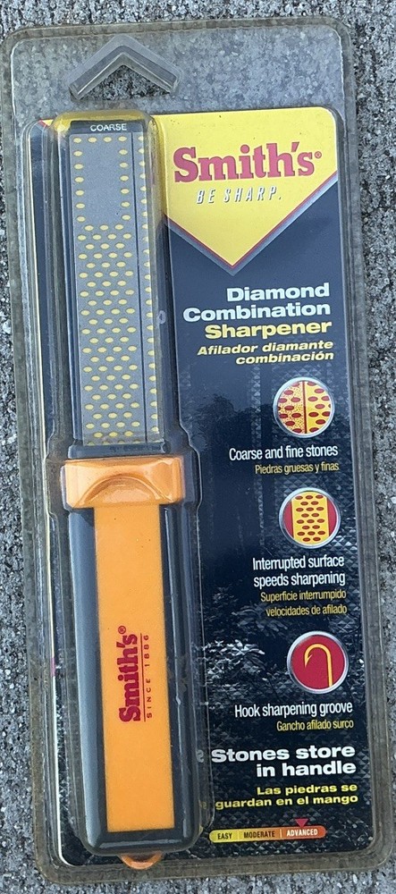 Smith's Combination Knife Sharpener Fine Coarse Diamond Sharpening Stone