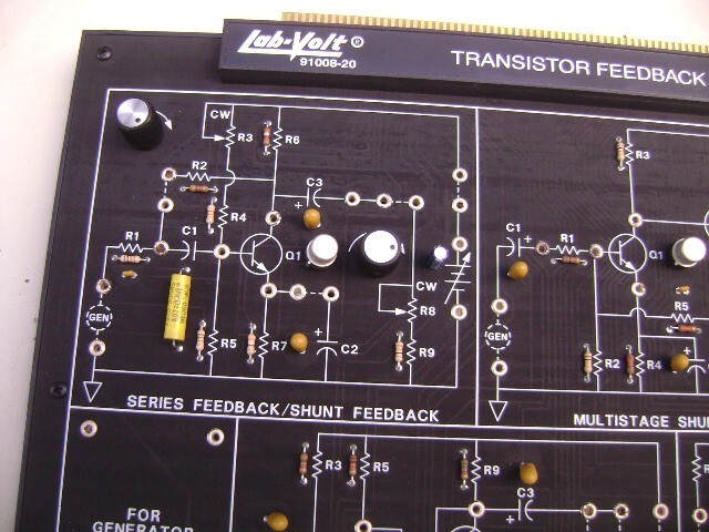 LabVolt 91008-20 Transistor Feedback Circuits Electronics Educational Board