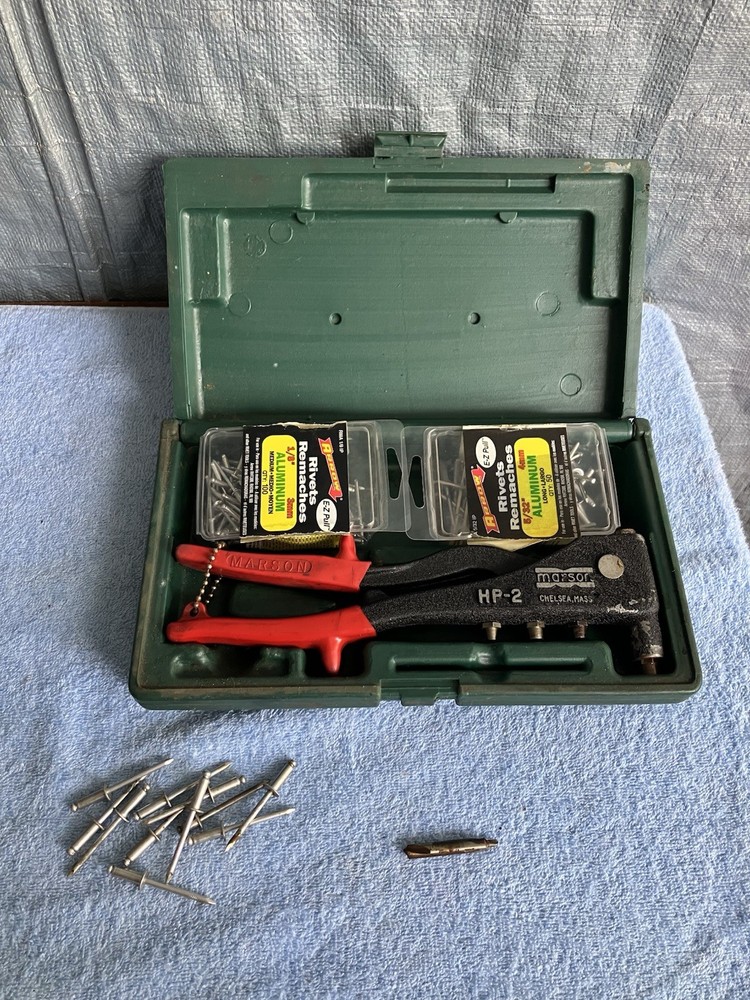 Vintage Marson Klik No 200 Rivet Riveter Kit & Rivets