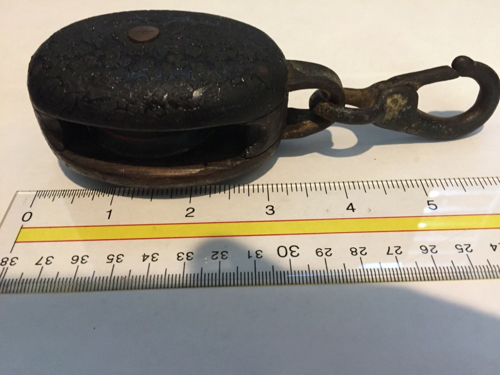 Unique antique marine pulley