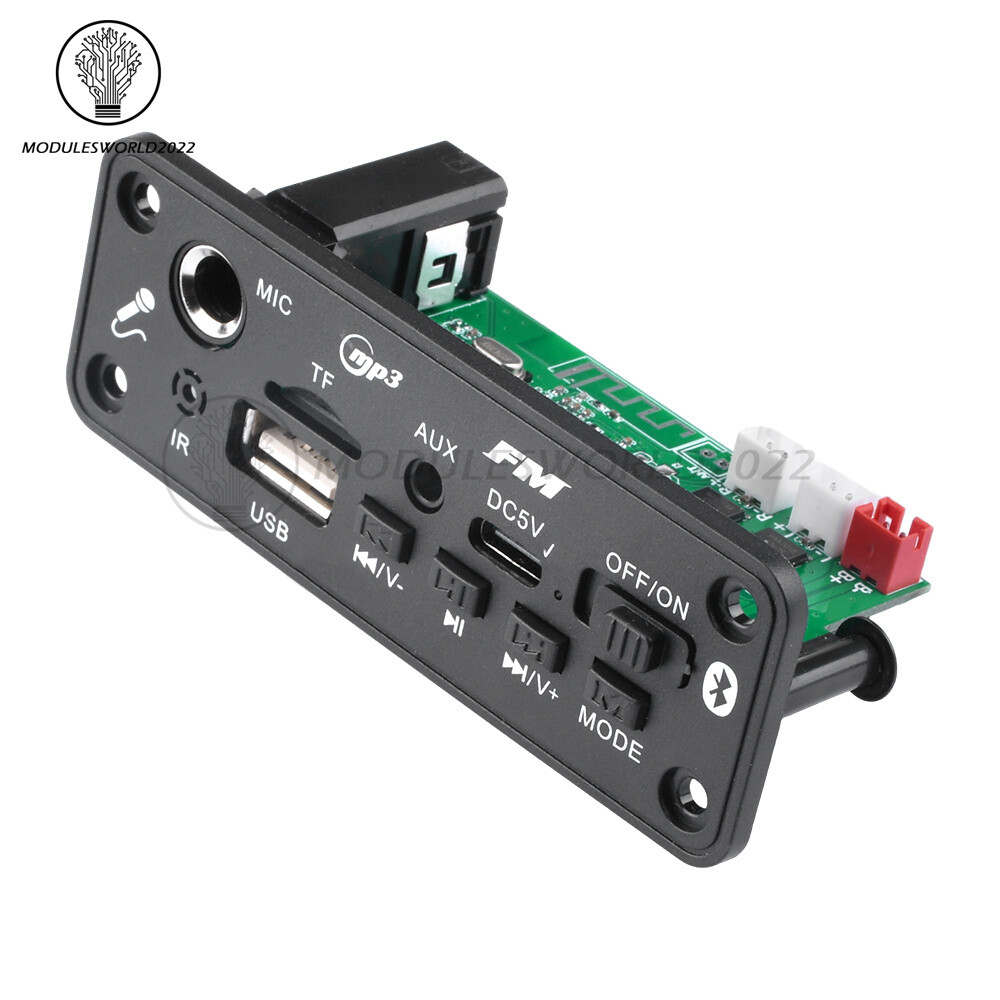 MP3 Bluetooth5.3 Power Amplifier Decoder Board USB TF FM Radio 2*3W Audio Player