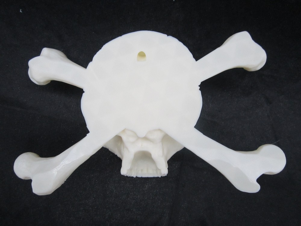 Pirate Skull and Cross Bones 3d Wall Art Display (Bone White)