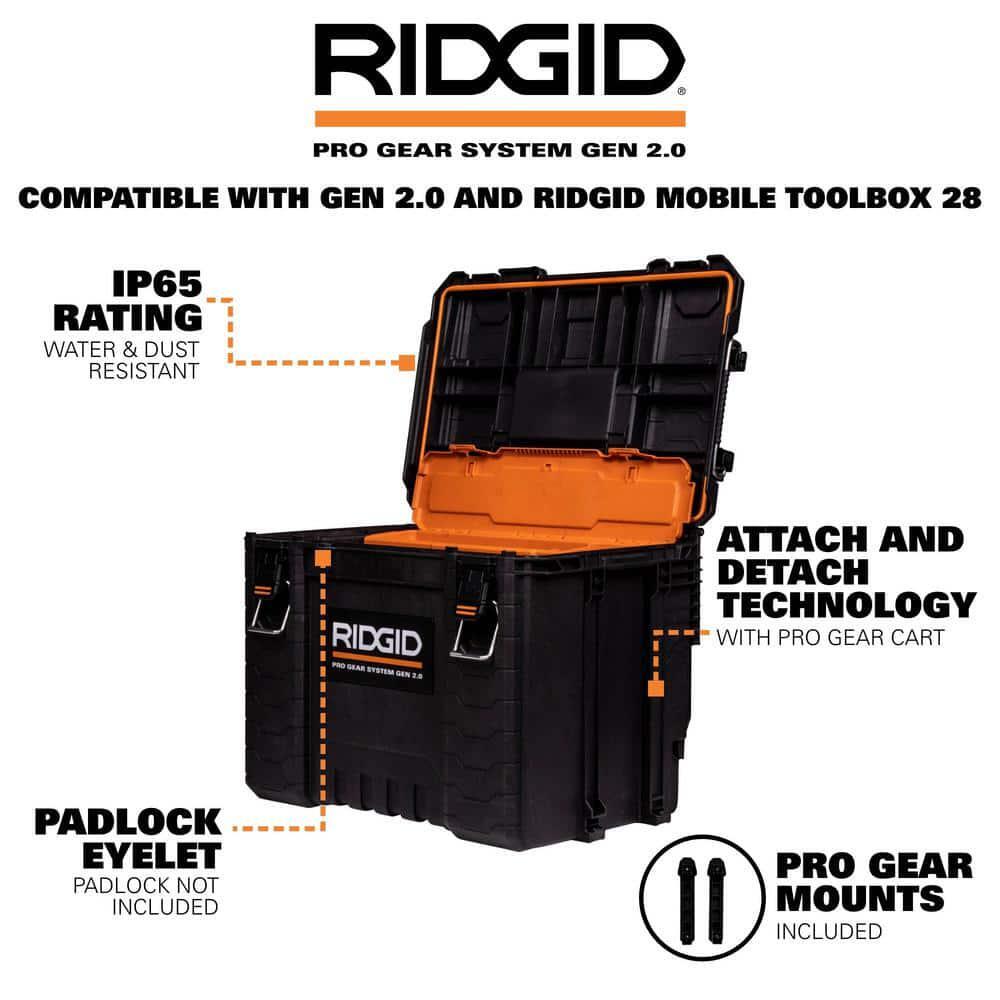 RIDGID 2.0 Pro Gear System Power Tool Case and Storage Tool Box