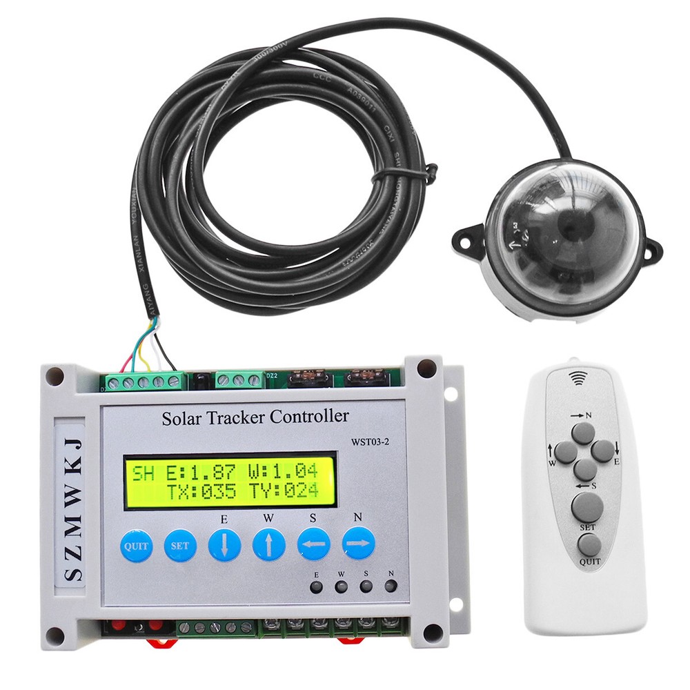 12V LCD Electronic Solar Tracking Dual Axis Solar Tracker Controller +Anemometer