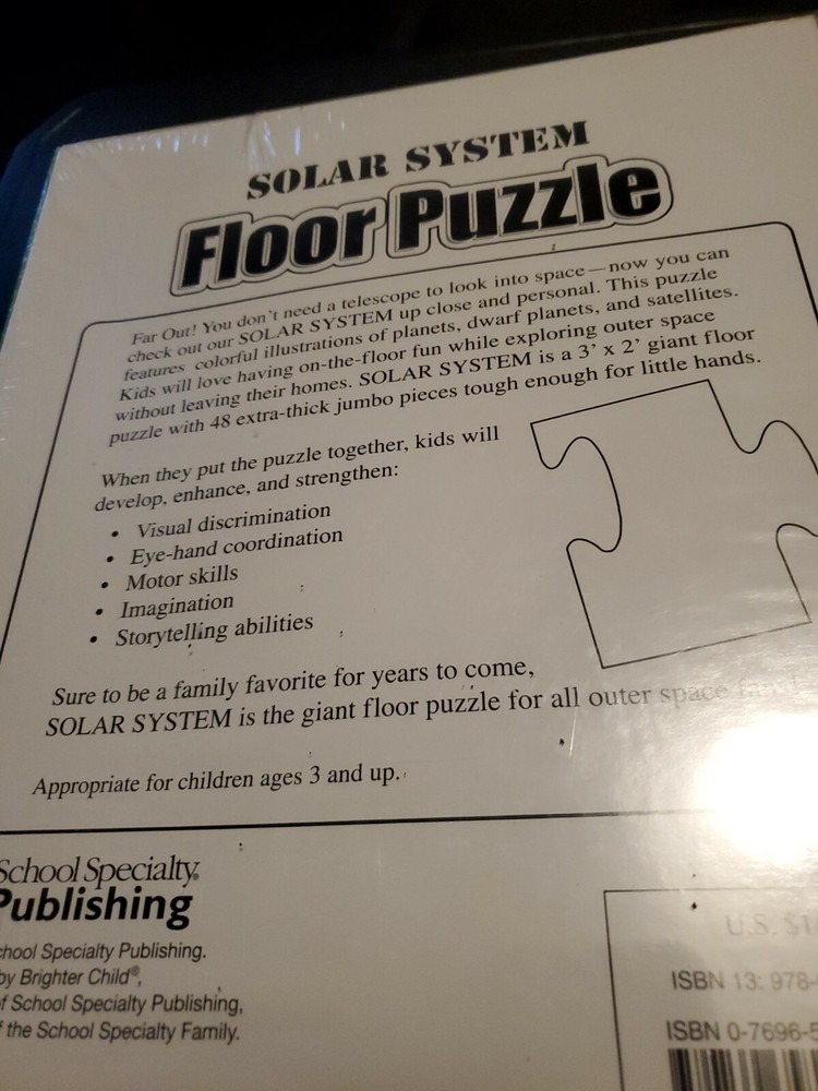 Giant Solar System Floor Puzzle 48 Piece Interactive Learning 3' × 2' [NEW] #33