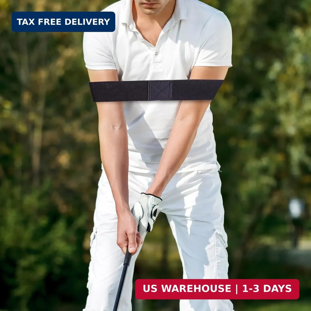 2 Pcs Golf Swing Trainer Aid Swing Correcting Arm Band, Golf Swing Training Aid,