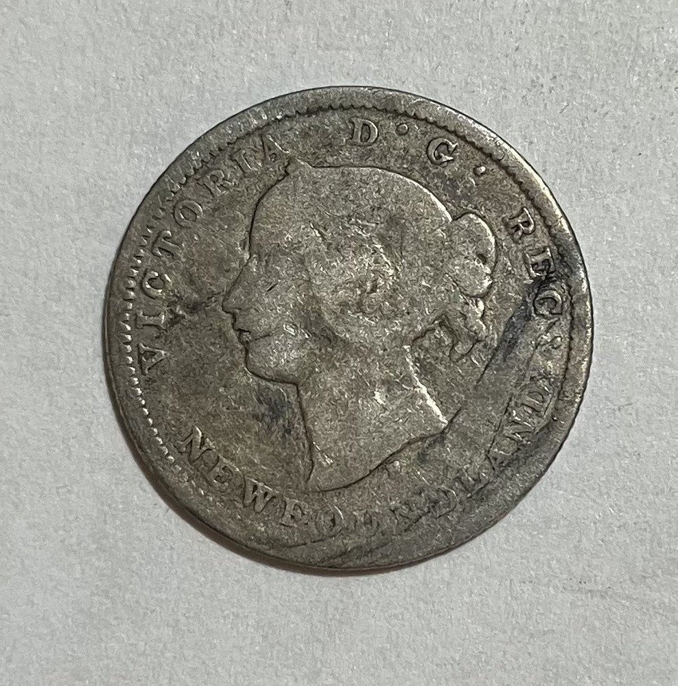 1872 Newfoundland Silver 5 Cents