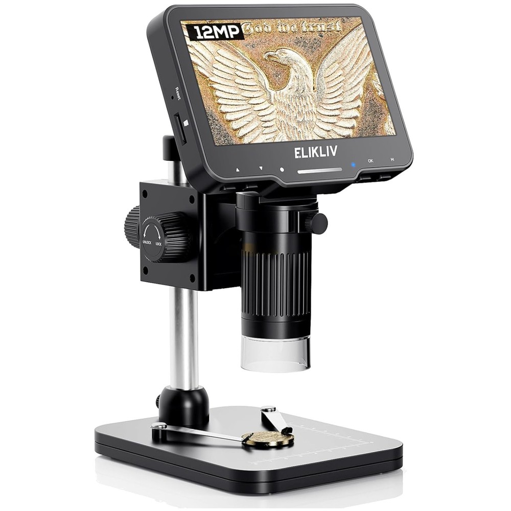 Digital Microscope for Adults: 4.3'' LCD 1000x Magnification