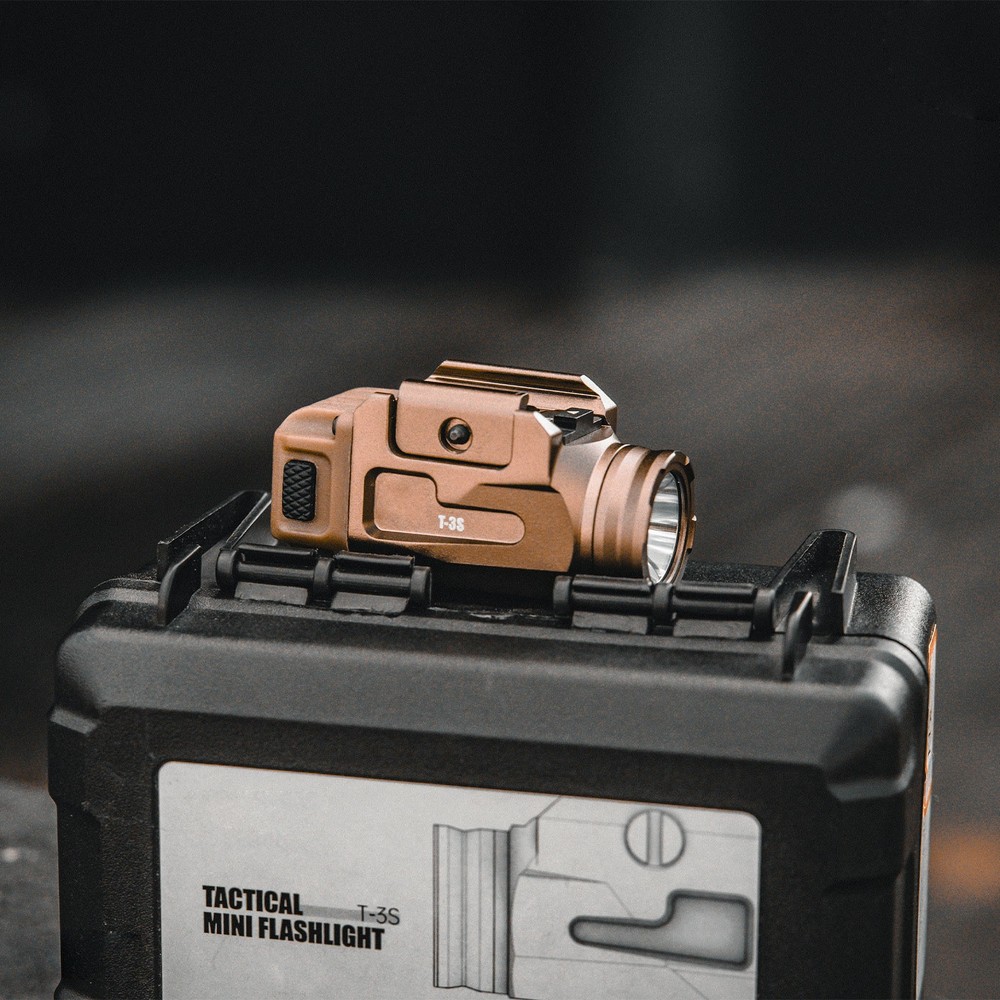 T-3S 600lm Tactical Flashlight Rechargeable LED Constant & strobe Weapon Light