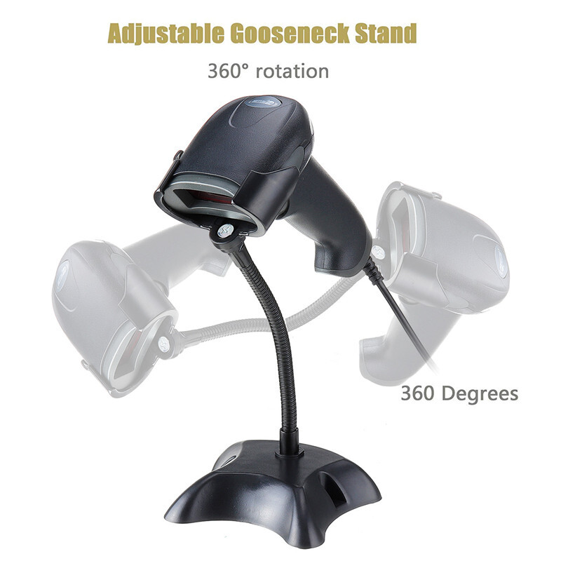Black Adjustable Laser Barcode Scanner Stand Holder Bar Code Scan Reader Bracket