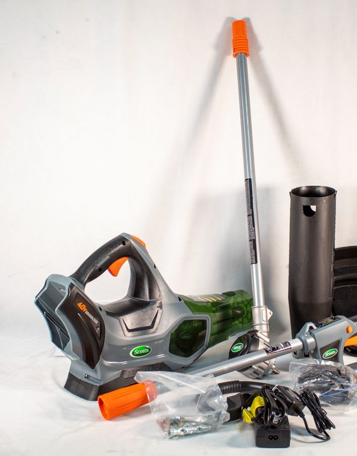 Scotts 40V Cordless Handheld Leaf Blower & String Trimmer Combo