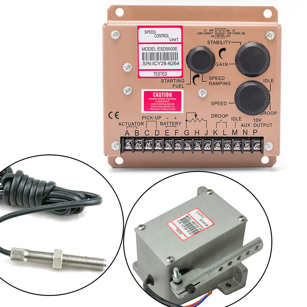 Electronic Engine Speed Controller Governor Magnetic Speed Sensor Actuator Kit