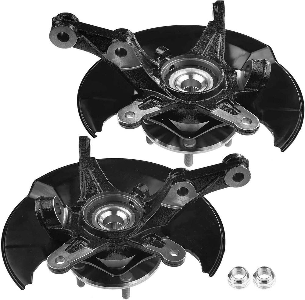 Pair Front Left & Right Side Steering Knuckle & Wheel Bearing Hub Assembly Fits
