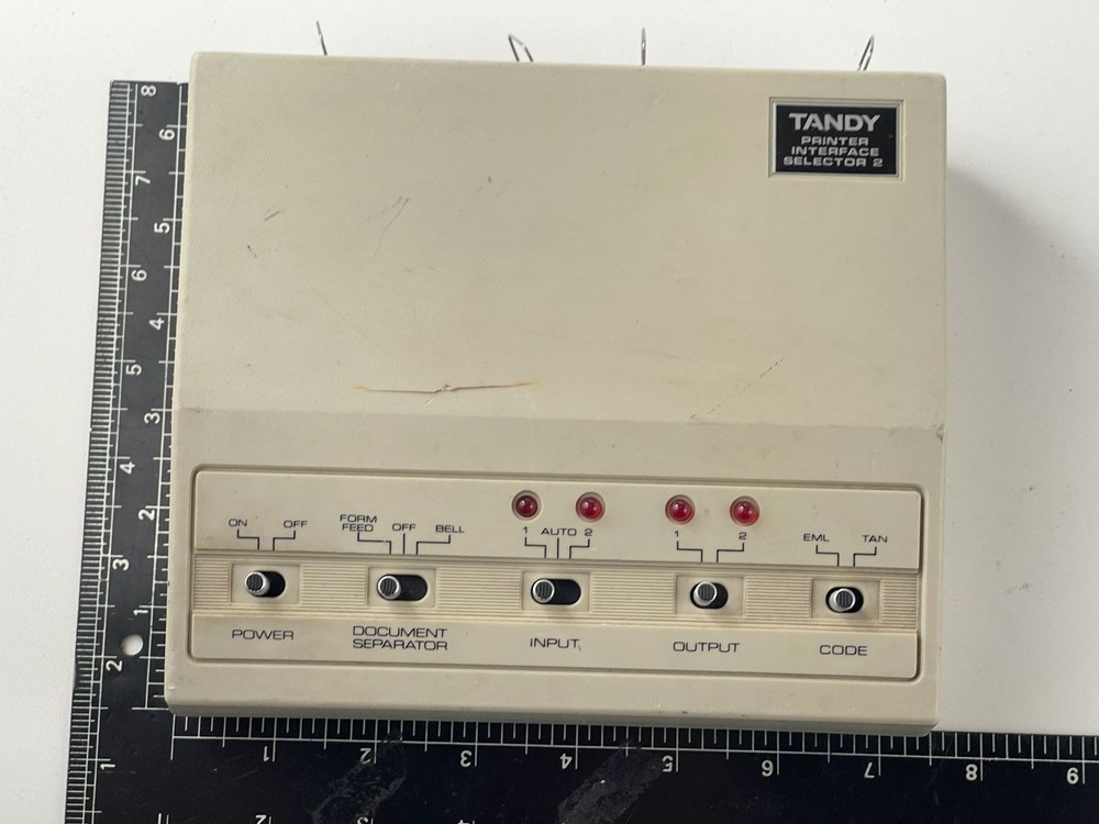 Tandy Printer Interface Selector 2 Parallel Radio Shack 26-2820 Untested