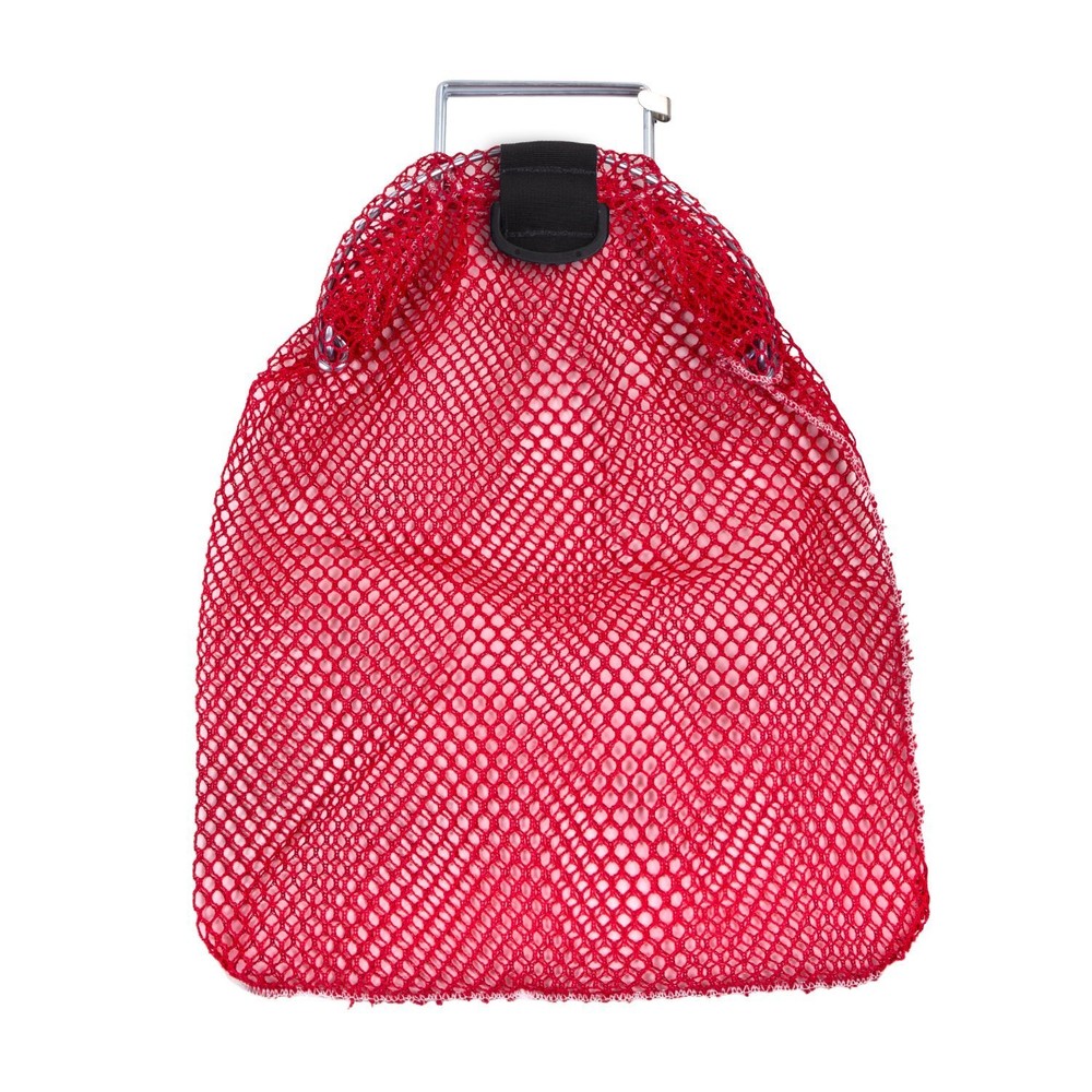 Trident Galvanized Wire Handle Red Medium Mesh Bags