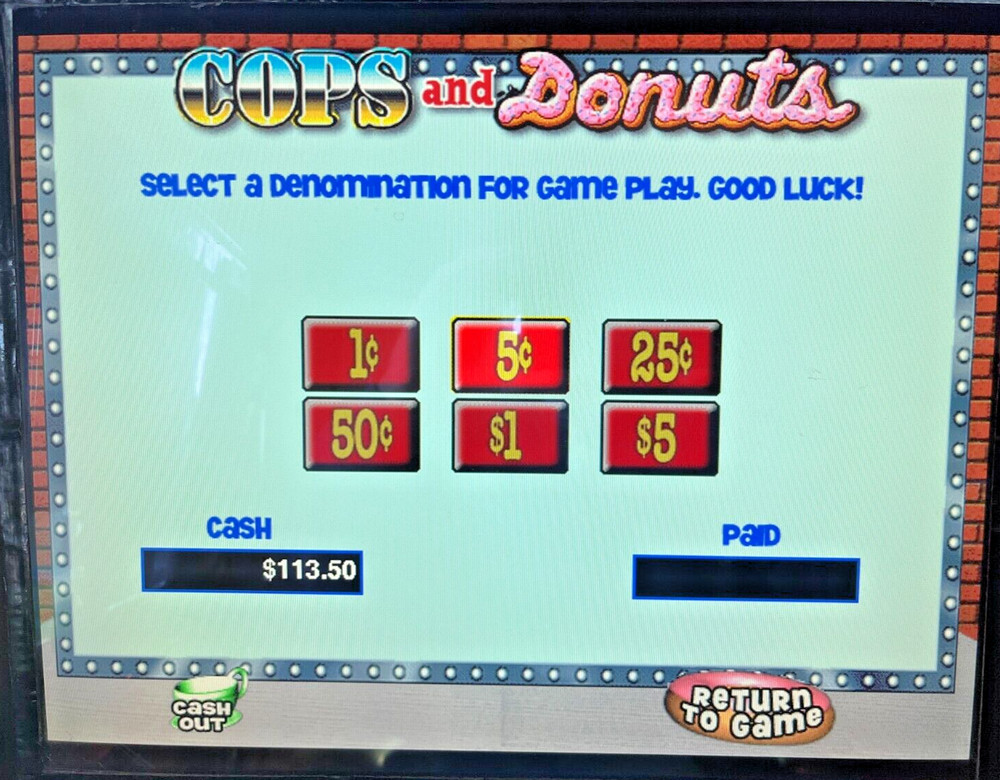 IGT I-game Cops and Donuts Software